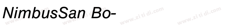 NimbusSan Bo字体转换